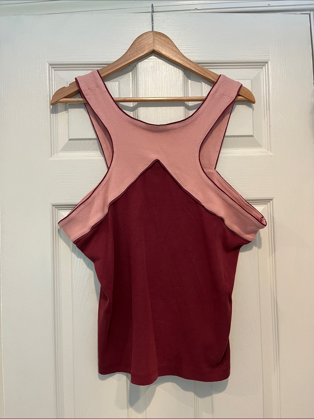 Ribbed Color Block Tank Top